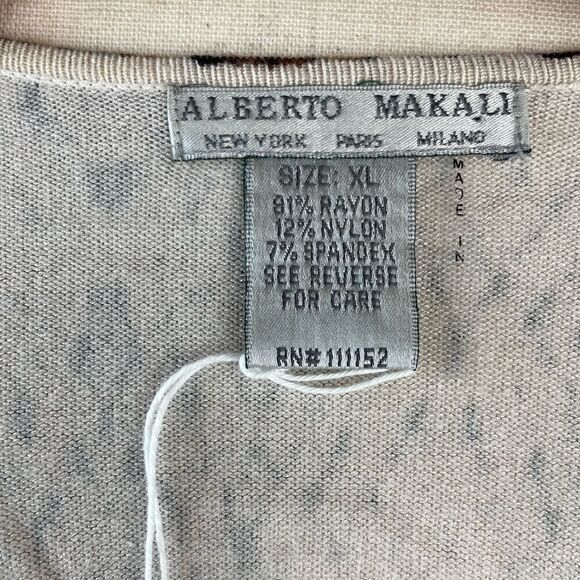 NWOT Alberto Makali Snake Skin Print V-Neck Top Size XL - Picture 7 of 7